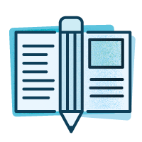 Icono bocetación dentro del proceso para diseñar un logo