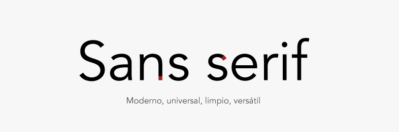 Tipografía Sans Serif