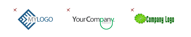 Cómo no diseñar un logo - Utilizar plantillas