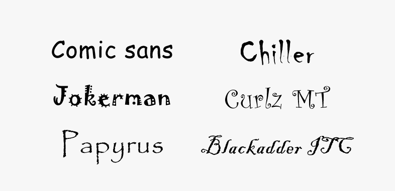 Evita usar y combinar estas tipografías