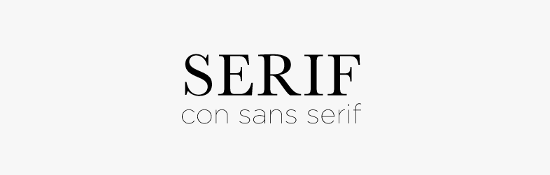 Serif con sans serif